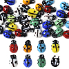 40pcs Ladybug Handmade Lampwork Beads Strands LAMP-FS0001-53B-2