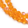 Electroplate Transparent Glass Beads Strands EGLA-A035-T3mm-L05-3