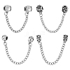 SUPERFINDINGS 8Pcs 4 Styles Zinc Alloy European Beads FIND-FH0005-68-1
