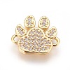 Brass Micro Pave Cubic Zirconia Links X-ZIRC-F088-028G-1