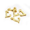 Golden Plated Alloy Letter Pendants PALLOY-J718-01G-L-2