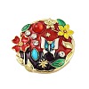 Vintage Flower Butterfly Alloy Rhinestone Brooches JEWB-M046-26C-2