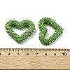 Heart Shape Polymer Clay Rhinestone Beads CLAY-NH0001-09A-08-4