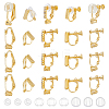 20Pcs 5 Styles Brass Clip-on Earring Findings KK-WR0001-74-1