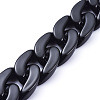 Handmade Opaque Acrylic Curb Chains X-AJEW-JB00564-02-1