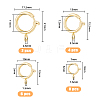 SUPERFINDINGS 20Pcs 4 Sizes Eco-friendly Brass Spring Ring Clasps KK-FH0005-51-2