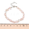 Natural Rose Quartz Beads Bracelets for Women BJEW-H623-02S-03-5