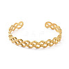 304 Stainless Steel Cuff Bangles BJEW-M234-01G-2