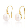 Brass Natural Pearl Dangle Earrings PEAR-N020-08C-01-1