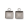 304 Stainless Steel Pendant Cabochon Settings STAS-Z201-02P-02-1
