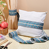 Polyester Jacquard Leaf Ribbon OCOR-WH0097-08B-5