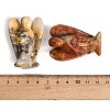 Natural Crazy Agate Carved Angel Figurines G-O200-03J-05-3
