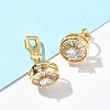 Brass Micro Pave Clear Cubic Zirconia Clip-on Earrings EJEW-A132-02A-G-3