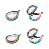 2Pcs 2 Style Alloy Magnetic Locket Pendants PALLOY-TA0002-35M-2