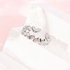 304 Stainless Steel Cuff Open Rings for Women SA-CBA4160-33P-1