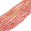 Electroplate Glass Beads Strands EGLA-S176-02-B07-1