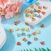 60PCS 10Colors Transparent Acrylic Alloy Charms OACR-TA0001-47-15