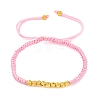 Polyester Cord Braided Bead Bracelets for Women BJEW-L698-01G-12-4