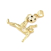Football Theme Brass Enamel Pendants KK-A303-01D-G-2