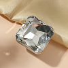 Adjustable Alloy with Glass Statement Cuff Rings for Women UV5898-3-1