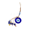 Handmade Glass Evil Eye Pendant Decorations HJEW-WH0043-09-1