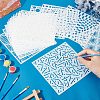 16Pcs 16 Styles Mandala Flower PET Plastic Hollow Out Drawing Painting Stencils Templates DIY-WH0045-45-4