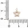 925 Sterling Silver Micro Pave Clear Cubic Zirconia Charms STER-A034-02C-RG-3