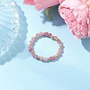 Natural Tourmaline Beaded Stretch Rings for Women RJEW-JR00868-05-1