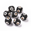 Polymer Clay Rhinestone Beads RB-L029-03E-1