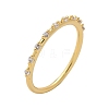 Brass Micro Pave Clear Cubic Zirconia Finger Rings RJEW-C120-19G-4