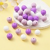 30Pcs 3 Colors Silicone Beads Round Rubber Bead 15MM Loose Spacer Beads for DIY Supplies Jewelry Keychain Making SIL-FS0001-01A-7