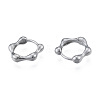 316 Surgical Stainless Steel Bamboo Stick Hoop Earrings for Men Women EJEW-N052-06-2