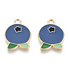 Light Gold Plated Alloy Pendants ENAM-T009-24-2