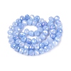 Dyed Crackle Imitation Jade Glass Beads Strands EGLA-Q131-02C-01-2