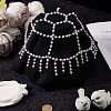 Plastic Pearl Mesh Headbands OHAR-WH20007-07S-3