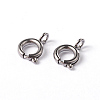 304 Stainless Steel Smooth Surface Spring Ring Clasps X-STAS-D149-01-1