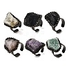 Natural Gemstone Irregular Nugget Open Cuff Rings G-A278-03AB-2