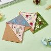 4Pcs 4 Style Felt Embroidery Bookmarks FIND-HY0003-46S-4