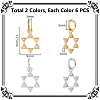 12Pcs 2 Colors Brass Micro Pave Clear Cubic Zirconia Charms KK-UN0004-16-4