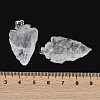 Raw Rough Natural Quartz Crystal Pendants G-G162-01P-03-3