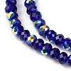 Electroplate Transparent Glass Beads Strands EGLA-A046-01A-02-3