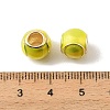Sports Ball Brass Enamel European Beads KK-CBAF2EC-03G-4