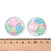 Ocean Theme Flat Round Resin Cabochons CRES-T025-02A-3