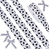 Polyester Football Pattern Ribbon OCOR-WH0078-556-1