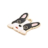 Animal Puppy Alloy Enamel Pendants FIND-V001-03G-02-2
