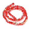 Electroplate Transparent Glass Beads Strands EGLA-K015-18A-2