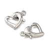 Heart Brass Lobster Claw Clasps KK-H523-06P-2