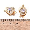 Brass Micro Pave Cubic Zirconia Box Clasps KK-B125-07G-02-3