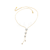 Heart 304 Stainless Steel Y-shaped Necklaces for Women STAS-OY013-92G-1