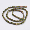 Natural Unakite Beads Strands G-P355-21-2